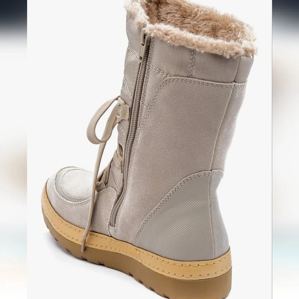 BARETRAPS Women's Bt Lancy Snow Boot. Nude/tan. Size 7